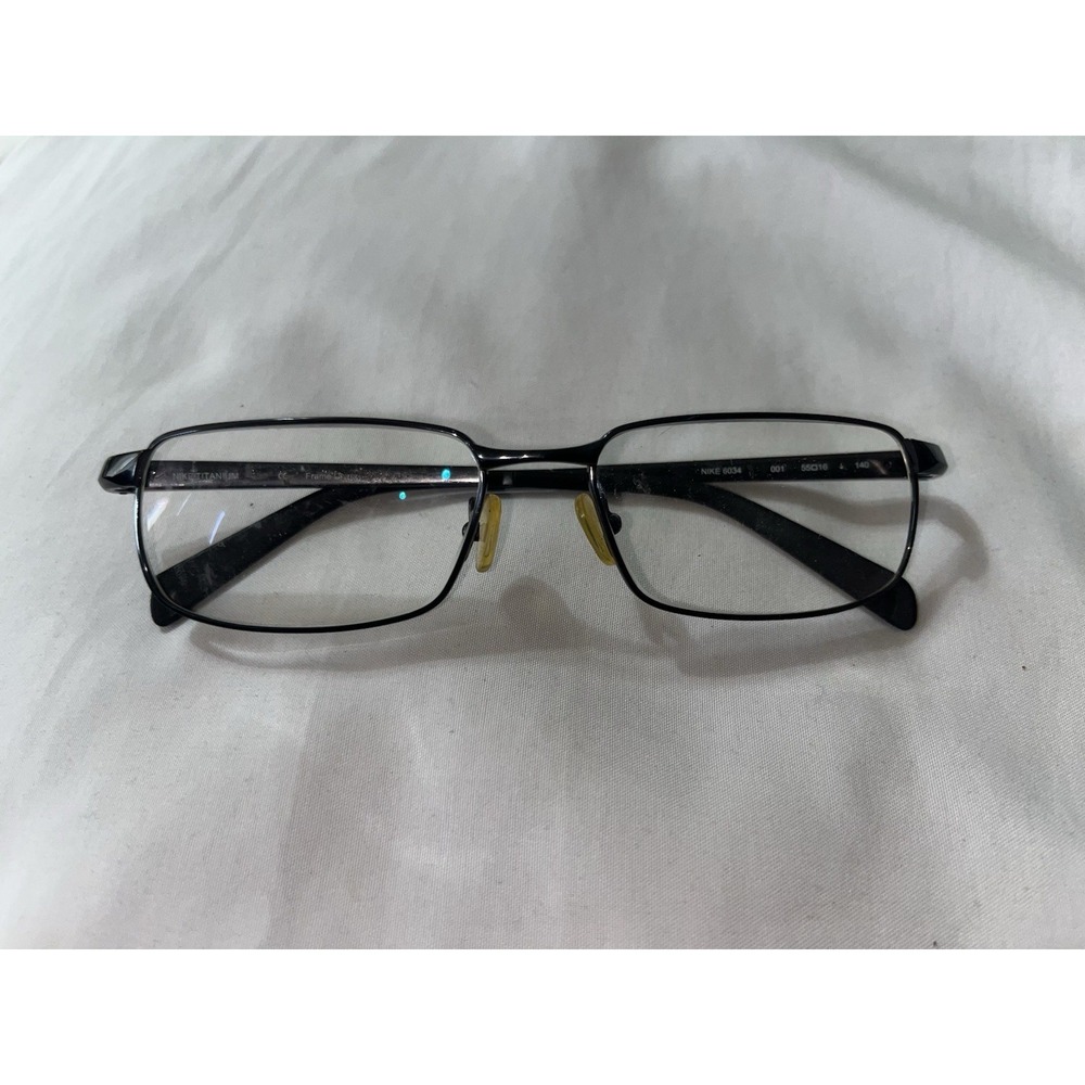 Nike Eyeglasses Frames Only, NIKE 6034 001, 55-16-140, Gray/Black, Titanium